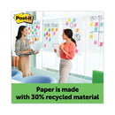 Post-it Vertical-Orientation Self-Stick Easel Pad Value Pack, Green Headband, Unruled, 25 x 30, White, 30 Sheets, 6/Carton