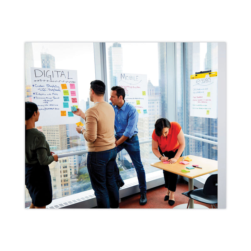 Post-it Vertical-Orientation Self-Stick Easel Pad Value Pack, Green Headband, Unruled, 25 x 30, White, 30 Sheets, 6/Carton