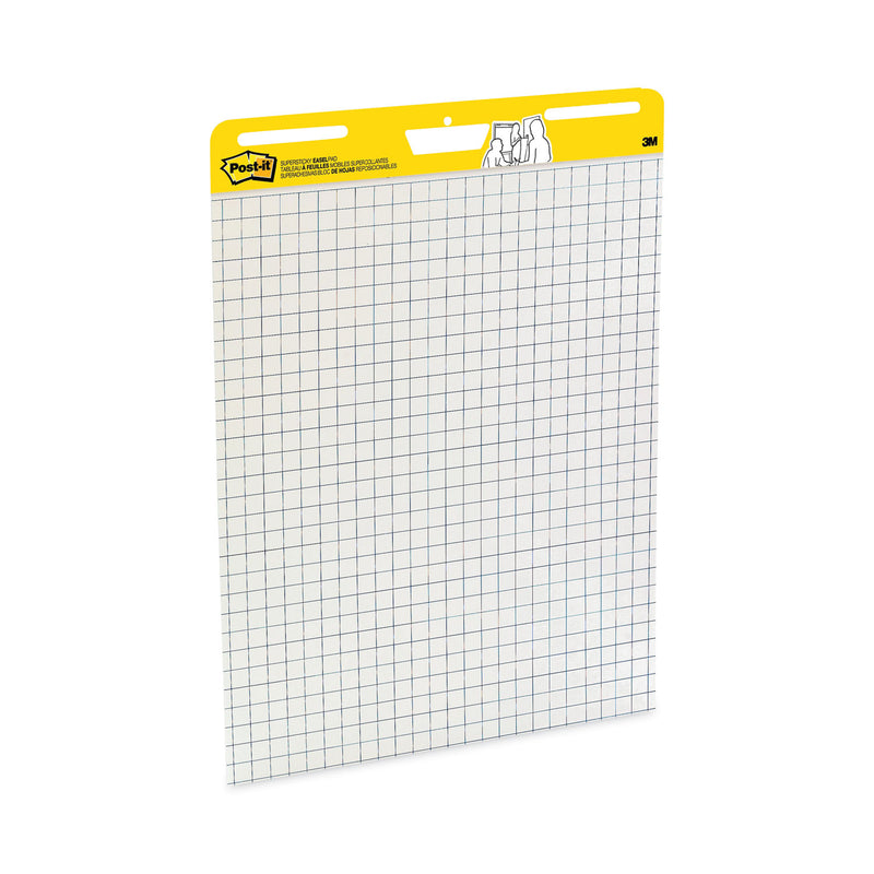 Post-it Vertical-Orientation Self-Stick Easel Pads, Quadrille Rule (1 sq/in), 25 x 30, White, 30 Sheets, 2/Carton