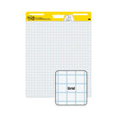 Post-it Vertical-Orientation Self-Stick Easel Pads, Quadrille Rule (1 sq/in), 25 x 30, White, 30 Sheets, 2/Carton