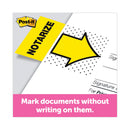 Post-it Arrow Message 1" Page Flags, "Notarize," Yellow, 50 Flags/Dispenser, 2 Dispensers/Pack