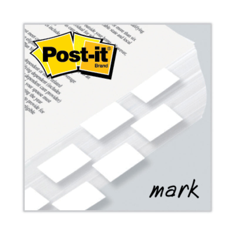 Post-it Standard Page Flags in Dispenser, White, 50 Flags/Dispenser, 2 Dispensers/Pack