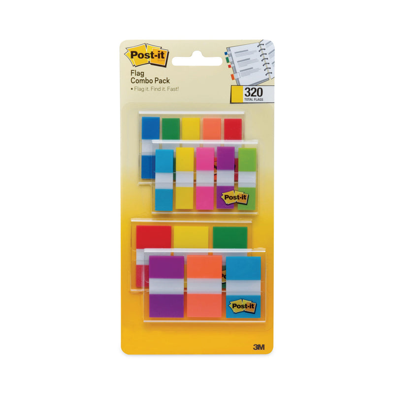 Post-it 0.5" and 1" Page Flag Value Pack, Nine Assorted Colors, 320/Pack