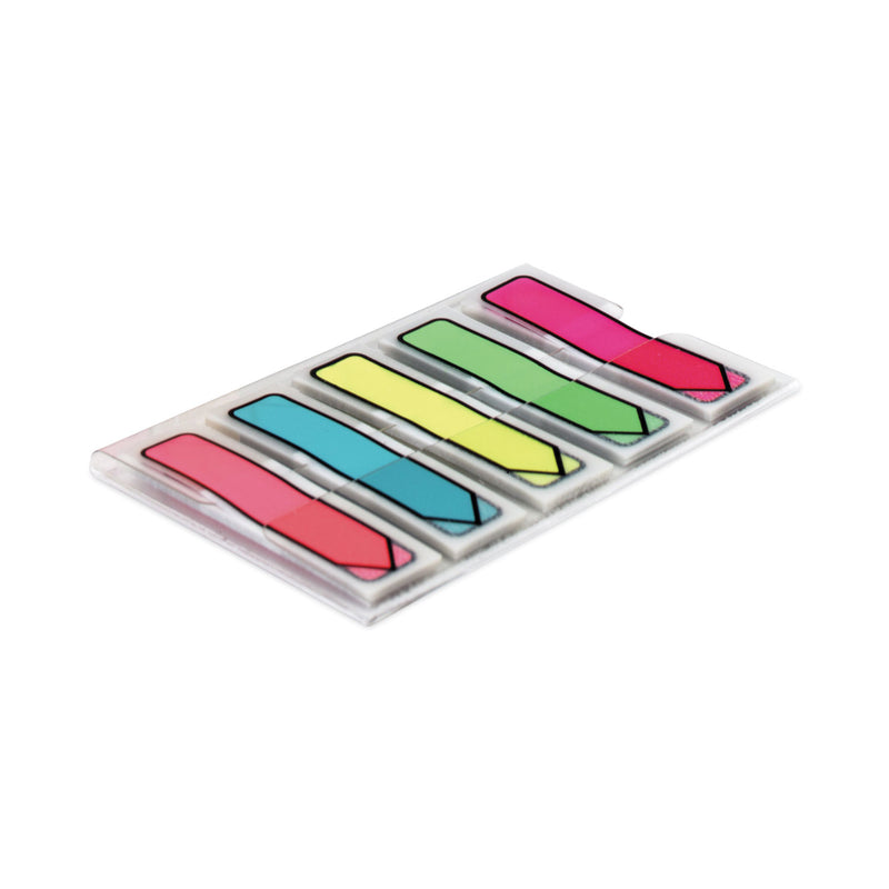 Post-it Arrow 0.5" Page Flags, Five Assorted Bright Colors, 20/Color, 100/Pack