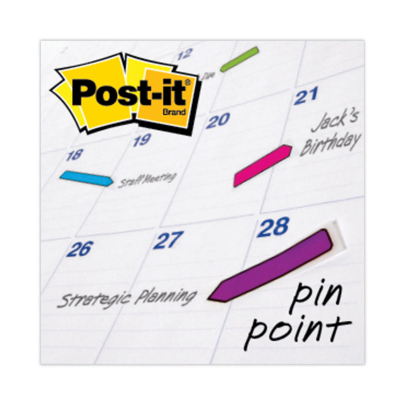 Post-it Arrow 0.5" Page Flags, Four Assorted Bright Colors, 24/Color, 96 Flags/Pack