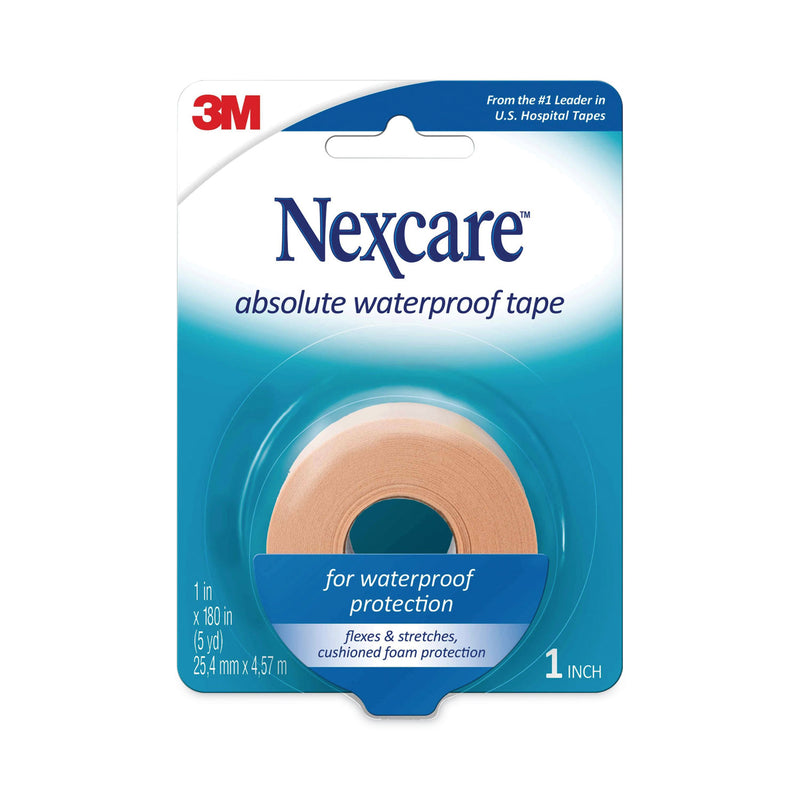 3M Nexcare Absolute Waterproof First Aid Tape, Foam, 1 x 180