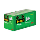Scotch Magic Tape Refill, 1" Core, 0.75" x 83.33 ft, Clear, 6/Pack