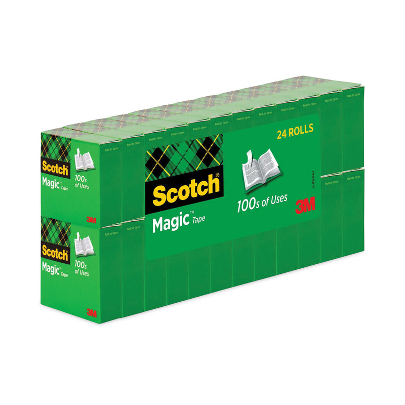 Scotch Magic Tape Value Pack, 1" Core, 0.75" x 83.33 ft, Clear, 20/Pack