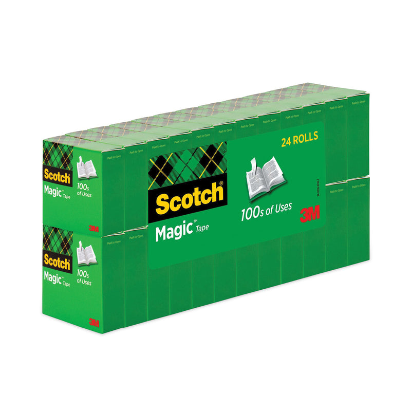 Scotch Magic Tape Value Pack, 1" Core, 0.75" x 83.33 ft, Clear, 24/Pack
