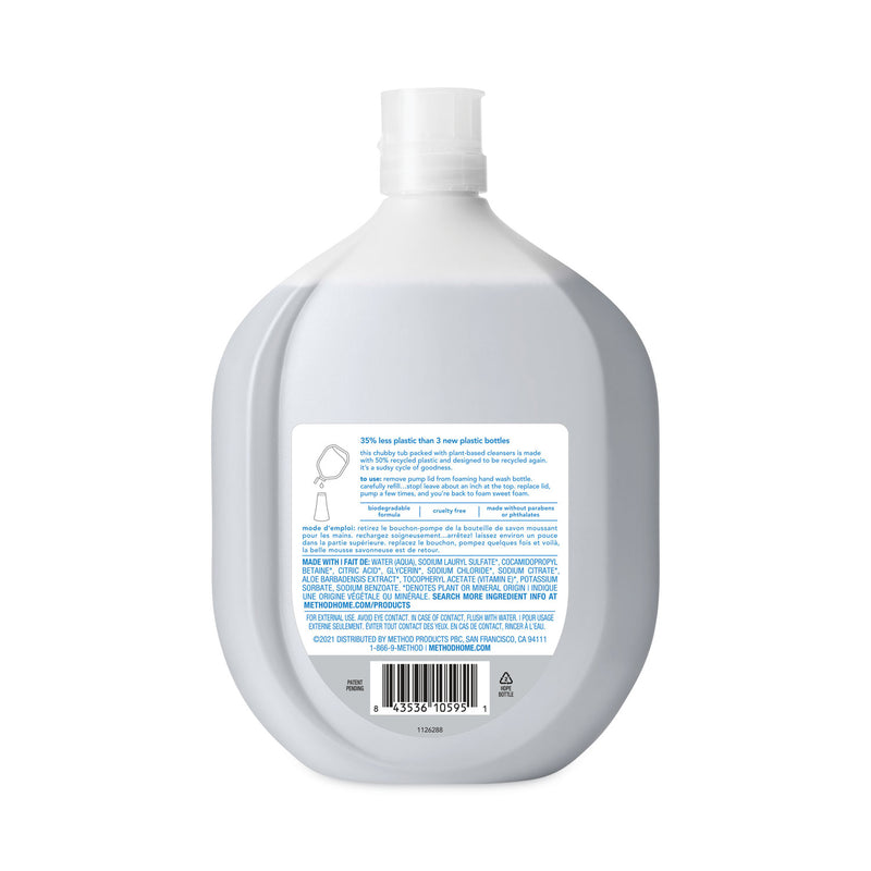 Method Foaming Hand Wash Refill Tub, Fragrance-Free, 28 oz Tub, 4/Carton