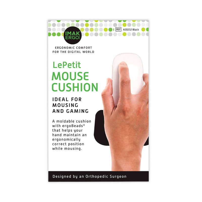 IMAK Le Petit Mouse Wrist Cushion, 4.25 x 2.5, Black