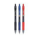 Pilot G2 Premium Gel Pen, Retractable, Fine 0.7 mm, Assorted Ink Colors, Smoke Barrel, 3/Pack