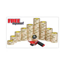 Scotch 3750 Commercial Grade Packaging Tape with ST-181 Pistol-Grip Dispenser, 3" Core, 1.88" x 54.6 yds, Clear, 36/Carton