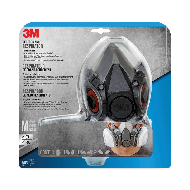 3M Half Facepiece Paint Spray/Pesticide Respirator, Medium