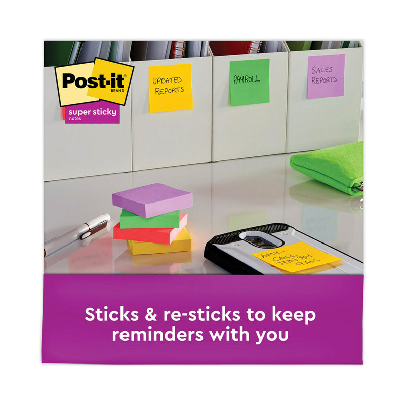 Post-it Pads in Playful Primary Collection Colors, 2" x 2", 90 Sheets/Pad, 8 Pads/Pack