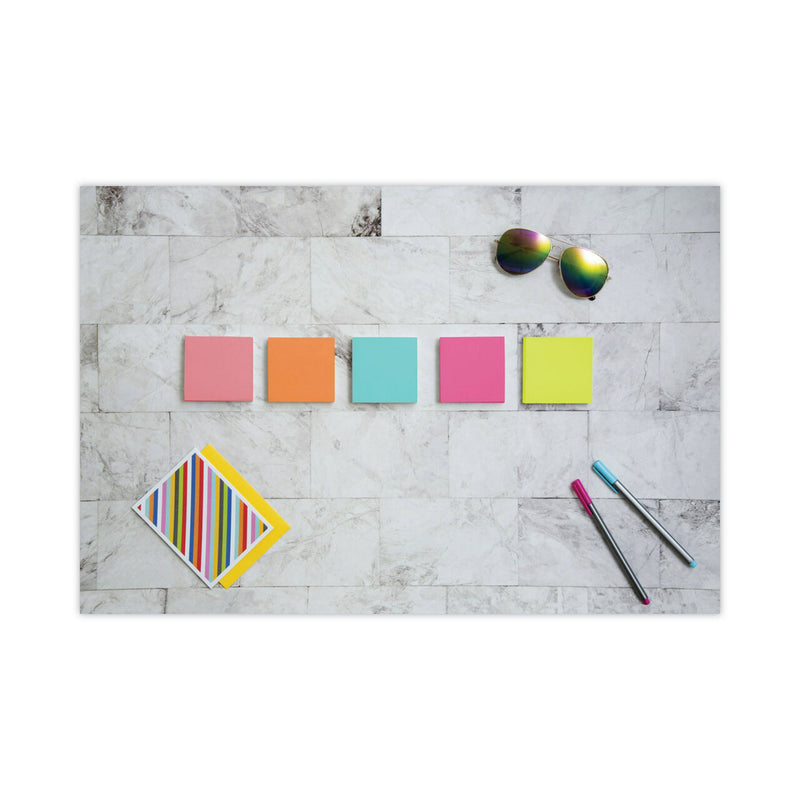 Post-it Original Pads in Poptimistic Collection Colors, 3" x 3", 100 Sheets/Pad, 5 Pads/Pack