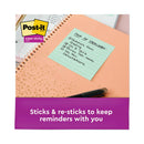 Post-it Recycled Notes in Oasis Collection Colors, Note Ruled, 4" x 4", 90 Sheets/Pad, 6 Pads/Pack