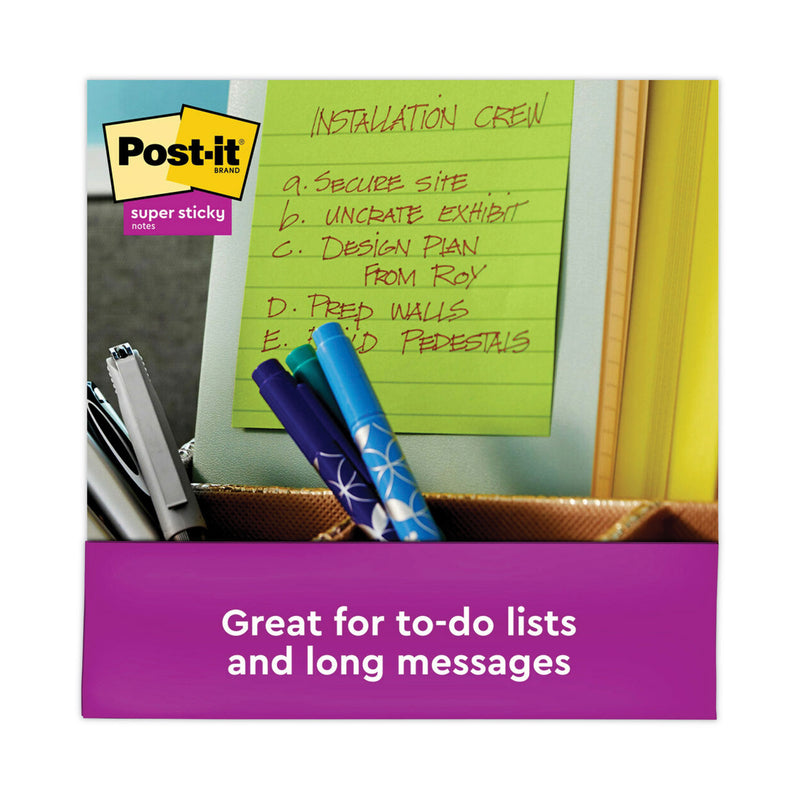 Post-it Recycled Notes in Oasis Collection Colors, Note Ruled, 4" x 4", 90 Sheets/Pad, 6 Pads/Pack