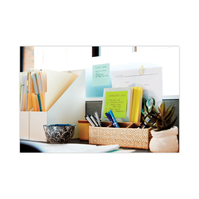 Post-it Recycled Notes in Oasis Collection Colors, Note Ruled, 4" x 4", 90 Sheets/Pad, 6 Pads/Pack