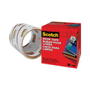 Scotch Book Tape, 3" Core, 4" x 15 yds, Clear