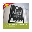 Command Poster Strips, Removable, Holds Up to 1 lb per Pair, 0.63 x 1.75, White, 4/Pack, 100 Packs/Carton