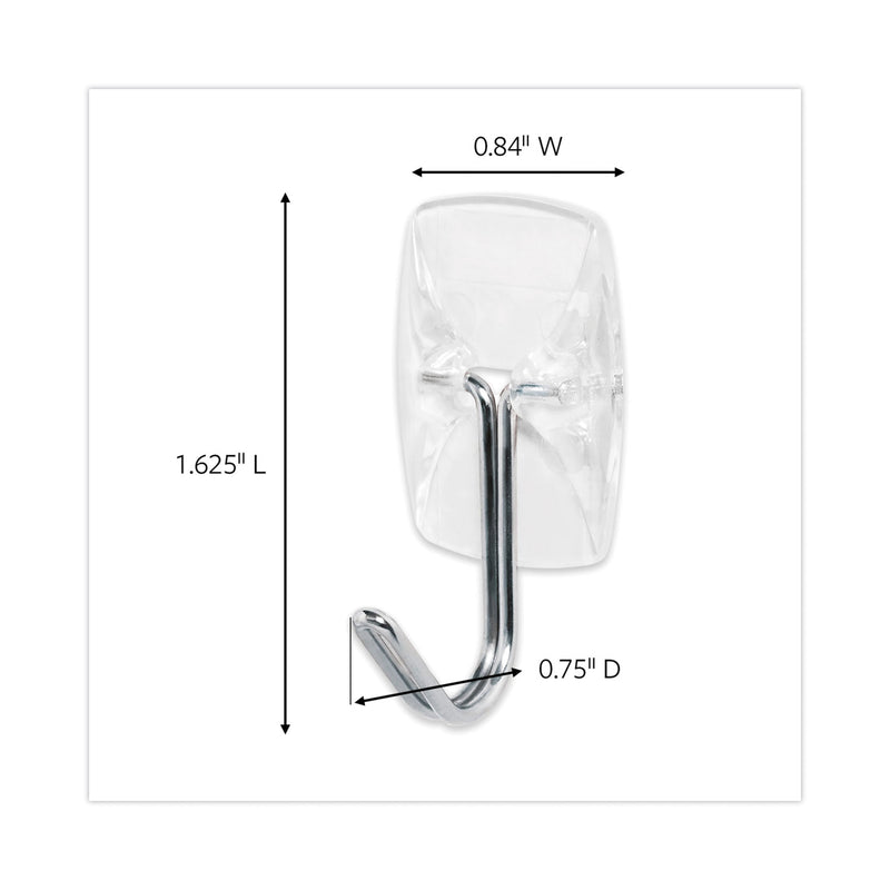 Command Clear Hooks and Strips, Plastic/Wire, Small, 9 Hooks with 12 Adhesive Strips per Pack