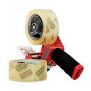 Scotch Packaging Tape Dispenser with Two Rolls of Tape, 3" Core, For Rolls Up to 0.75" x 60 yds, Red