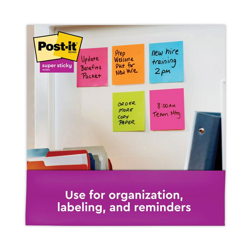 Post-it Pads in Energy Boost Collection Colors, Cabinet Pack, 3" x 3", 70 Sheets/Pad, 24 Pads/Pack