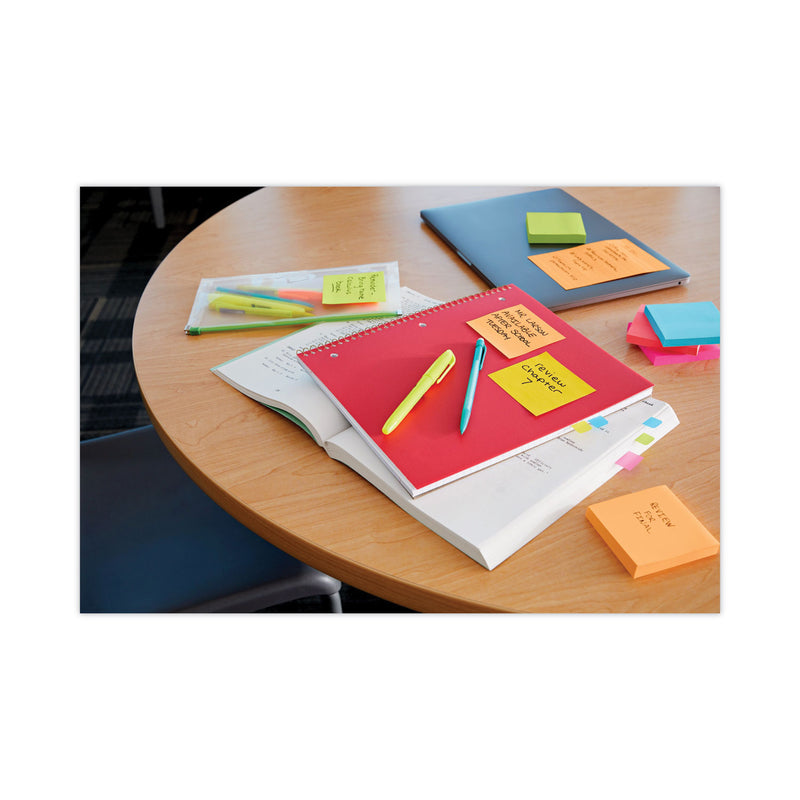 Post-it Pads in Energy Boost Collection Colors, Cabinet Pack, 3" x 3", 70 Sheets/Pad, 24 Pads/Pack