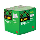 Scotch Magic Tape Refill, 3" Core, 1" x 72 yds, Clear, 3/Pack