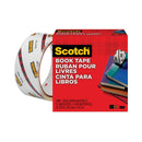 Scotch Book Tape, 3" Core, 1.5" x 15 yds, Clear