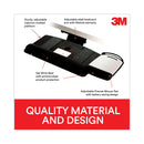 3M Knob Adjust Keyboard Tray With Highly Adjustable Platform, Black