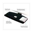 3M Easy Adjust Keyboard Tray, Standard Platform, 23" Track, Black