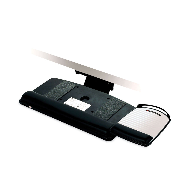 3M Sit/Stand Easy Adjust Keyboard Tray, Highly Adjustable Platform,, Black