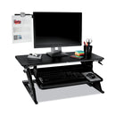 3M Swing Arm Copyholder, Adhesive Monitor Mount, 30 Sheet Capacity, Plastic, Black/Silver Clip