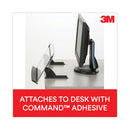 3M In-Line Adjustable Desktop Copyholder,150 Sheet Capacity, Plastic, Black/Clear