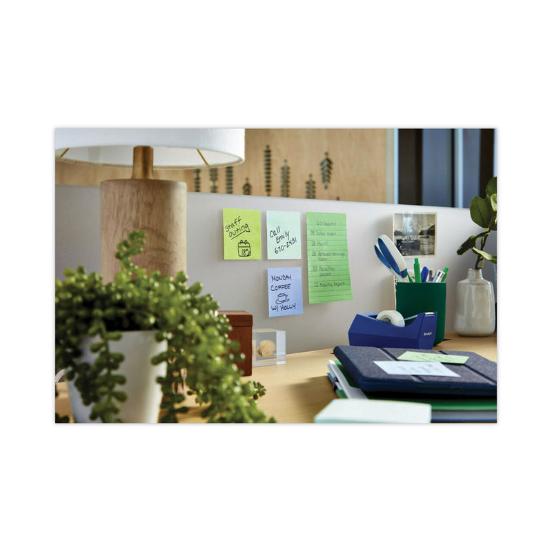 Post-it Recycled Pop-up Notes in Oasis Collection Colors, 3" x 3", 90 Sheets/Pad, 6 Pads/Pack