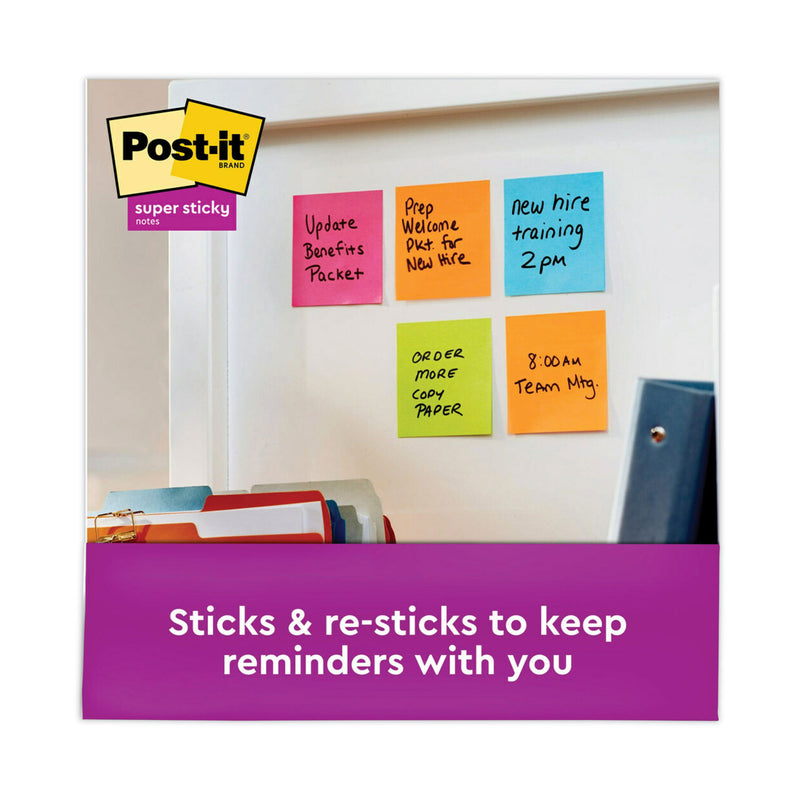 Post-it Pop-up 3 x 3 Note Refill, 3" x 3", Energy Boost Collection Colors, 90 Sheets/Pad, 6 Pads/Pack