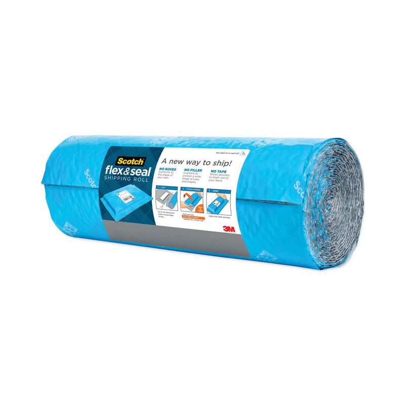 Scotch Flex and Seal Shipping Roll, 15" x 20 ft, Blue/Gray