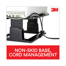 3M Adjustable Notebook Riser, 13" x 13" x 4" to 6", Black, Supports 20 lbs