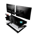 3M Dual Monitor Mount, For 27" Monitors, 360 Degree Rotation, +45 Degree/-45 Degree Tilt, 90 Degree Pan, Black, Supports 20 lb