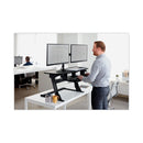 3M Dual Monitor Mount, For 27" Monitors, 360 Degree Rotation, +45 Degree/-45 Degree Tilt, 90 Degree Pan, Black, Supports 20 lb