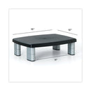 3M Adjustable Height Monitor Stand, 15" x 12" x 2.63" to 5.78", Black/Silver, Supports 80 lbs