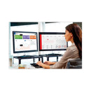 3M Adjustable Monitor Stand, 16" x 12" x 1.75" to 5.5", Black, Supports 20 lbs