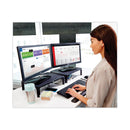 3M Adjustable Monitor Stand, 16" x 12" x 1.75" to 5.5", Black, Supports 20 lbs