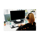 3M Extra-Wide Adjustable Monitor Stand, 20" x 12" x 1" to 5.78", Silver/Black, Supports 40 lbs