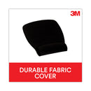 3M Antimicrobial Foam Mouse Pad with Wrist Rest, 8.62 x 6.75, Black