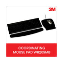 3M Antimicrobial Foam Mouse Pad with Wrist Rest, 8.62 x 6.75, Black