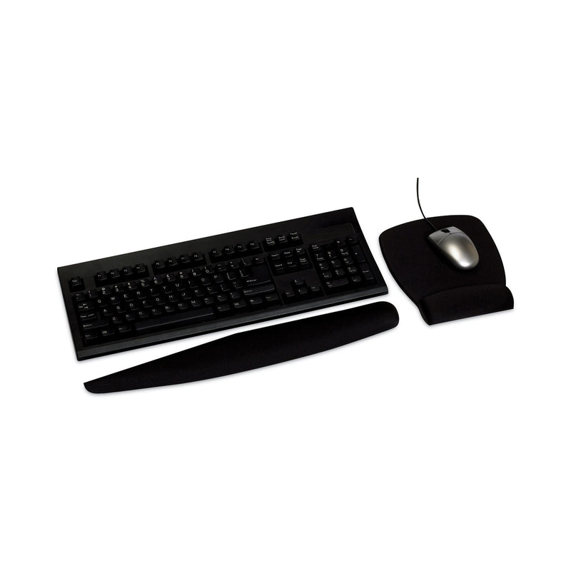 3M Antimicrobial Foam Mouse Pad with Wrist Rest, 8.62 x 6.75, Black