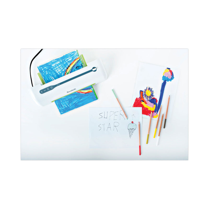 Scotch Self-Sealing Laminating Pouches, 9.5 mil, 2.81" x 3.75", Gloss Clear, 5/Pack